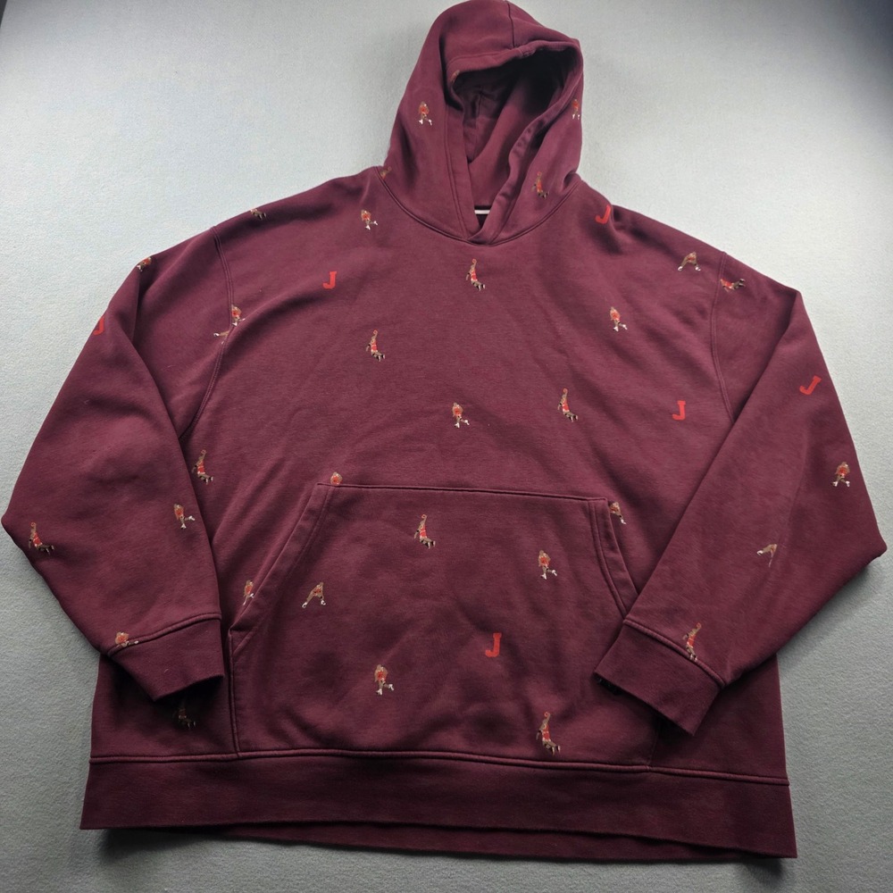 Jordan Brand Michael Jordan sweatsuit Embroidered Hoodie Maroon XXL DA4661-620